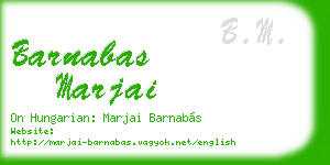 barnabas marjai business card