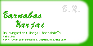 barnabas marjai business card